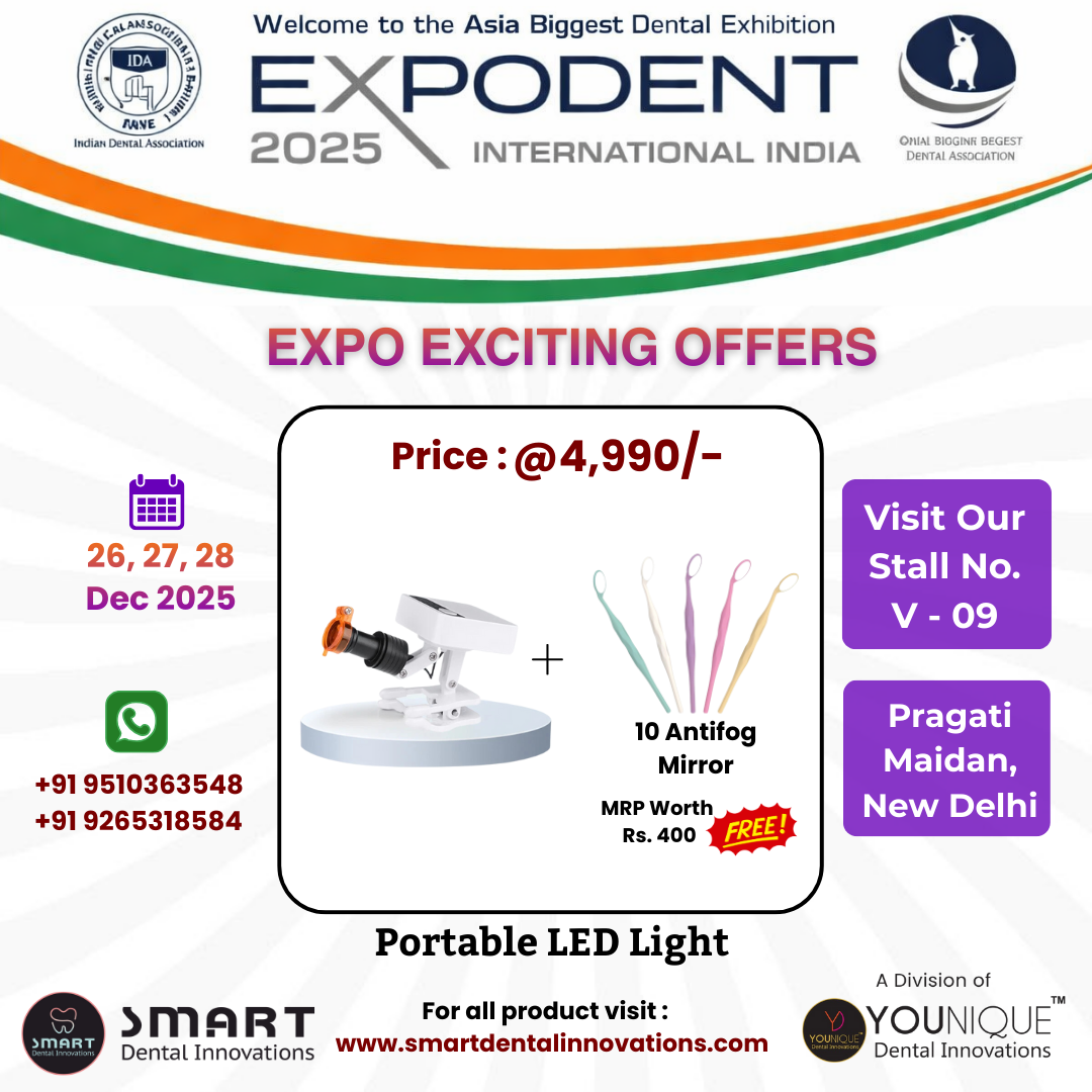 LED Portable Light + 10 antifog mirror