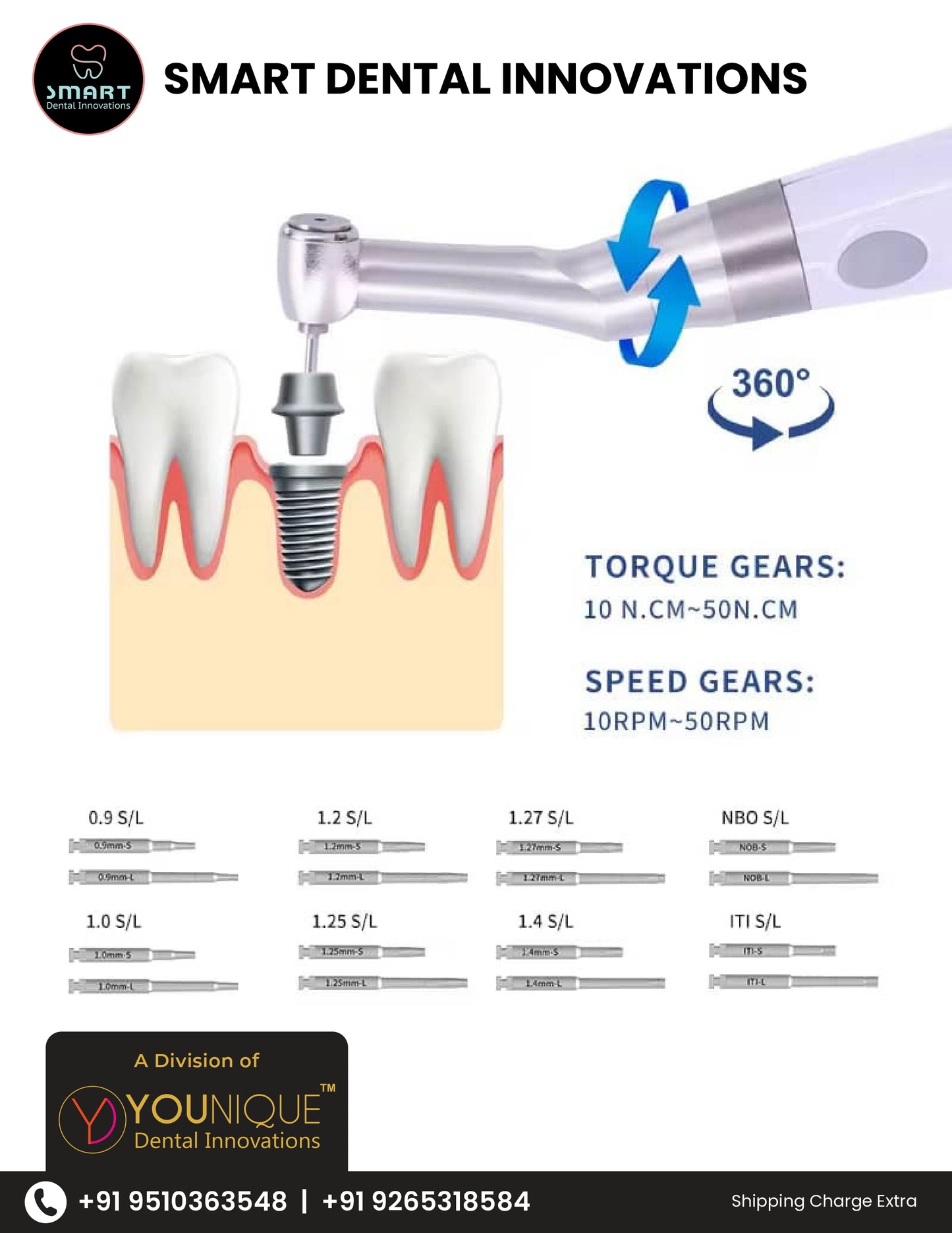 Implant Torque Wrenches With 16 Screw