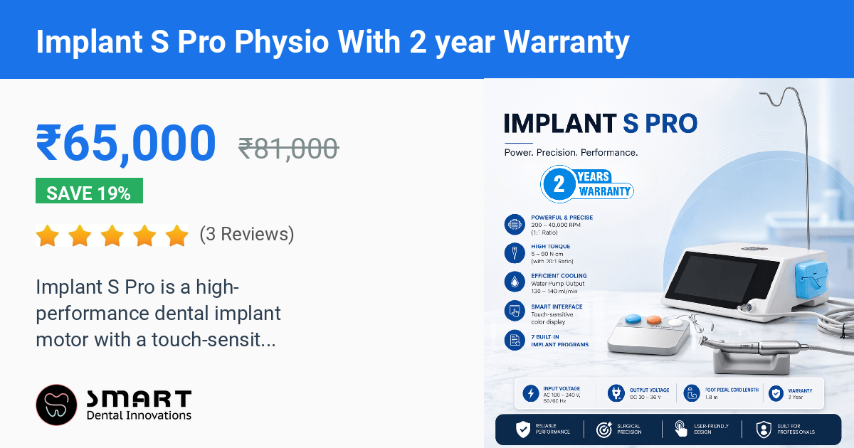 Implant S Pro Physio With 2 year Warranty - Warranty: Generic
