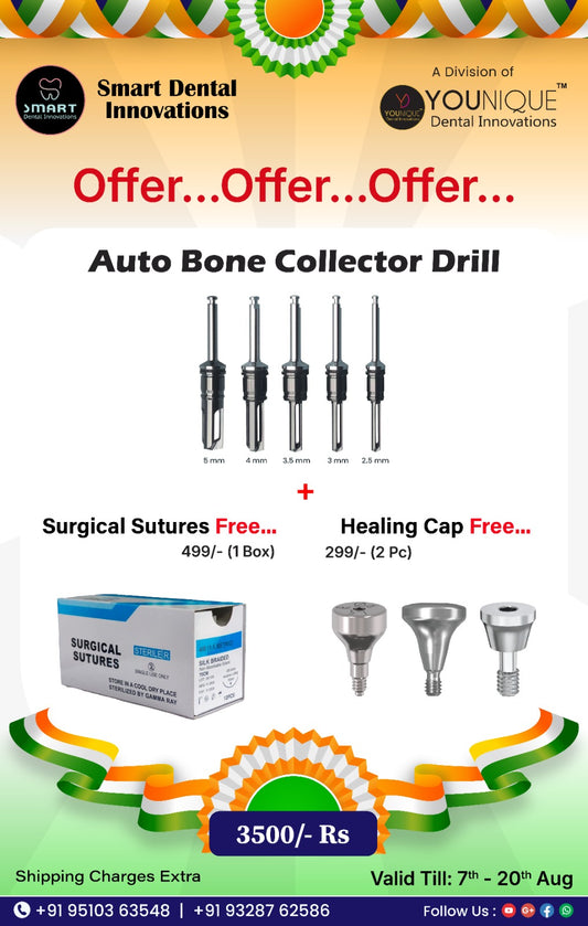 Auto Bone Collector Drill+Surgcial Sutures Free+Healing Cap Free