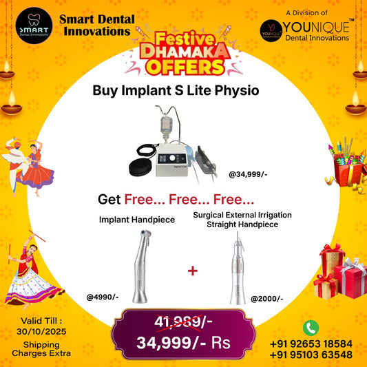 Implant S Lite Physio + Implant Handpiece + Surgical External Irrigation Straight Handpiece