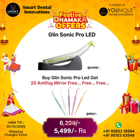 Glin Sonic Pro LED + 20 Antifog Mirror
